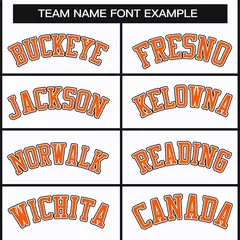 White Orange White-Black Classic Style Hockey Jersey 3