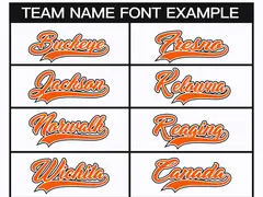 White Orange White-Black Classic Style Hockey Jersey 3