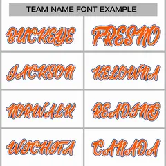 White Orange-White Raglan Varsity Full-Snap Letterman Jacket 3