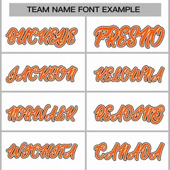 White Orange-White Raglan Varsity Full-Snap Letterman Jacket 3