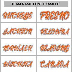 White Orange-White Raglan Varsity Full-Snap Letterman Jacket 3