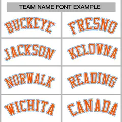 White Orange-White Raglan Varsity Full-Snap Letterman Jacket 3