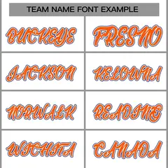 White Orange-White Raglan Varsity Full-Snap Letterman Jacket 5