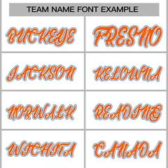 White Orange-White Raglan Varsity Full-Snap Letterman Jacket 5