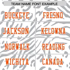 White Orange-White Zebra Stripes Football Jersey 3