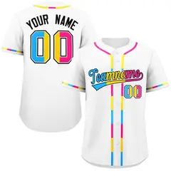 White Pansexuality Pride Month Baseball Jersey 1