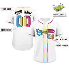 White Pansexuality Pride Month Baseball Jersey 2