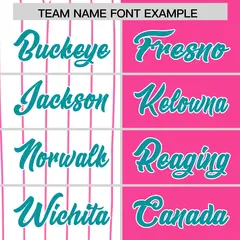 White Pink and Aqua Pinstripe Raglan Baseball Jersey 15