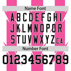 White Pink Blade Pattern Raglan Baseball Jersey 4