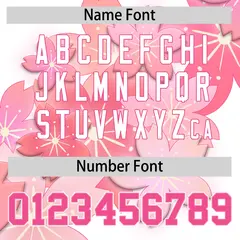 White Pink Cherry Blossom Graffiti Baseball Jersey 4
