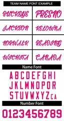White Pink Classic Basketball Jersey 3