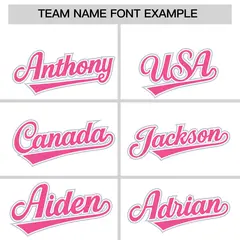 White Pink Color Block Authentic Baseball Jersey 3