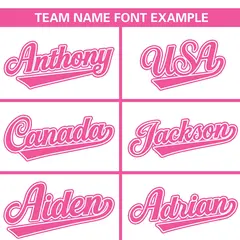 White Pink Color Block Raglan Sleeves Baseball Jersey 3
