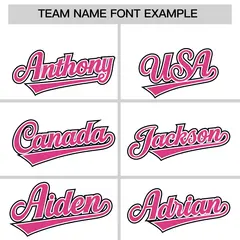 White Pink Color Block Side Dotted Line Baseball Jersey 3