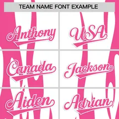 White Pink Flame Pattern Authentic Pullover Baseball Jersey 3