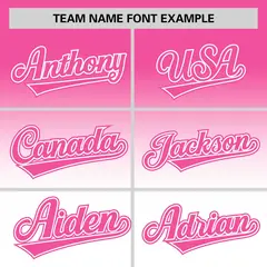 White Pink Gradient Authentic Baseball Jersey 3