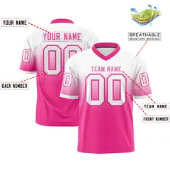 White Pink Gradient Fashion Authentic Football Jersey 2