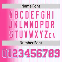 White Pink Gradient Pinstripe Full-Snap Letterman Jacket 4