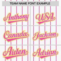 White Pink Gradient Stripe Fashion Sleeves Baseball Jersey 3