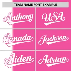 White Pink Gradient Stripe Two-Button Softball Jersey 3