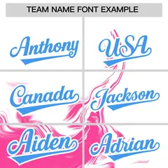 White Pink Ink Pattern Baseball Jersey 3