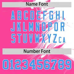 White Pink Ink Pattern Baseball Jersey 4