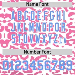 White Pink Leopard Print Baseball Jersey 4
