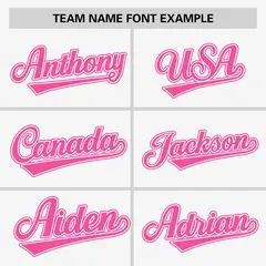 White Pink-Light Pink Color Block Authentic Baseball Jersey 3