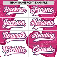 White Pink Mother's Day Graffiti Baseball Jersey 4