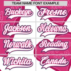 White Pink Mother's Day Graffiti Stretch Baseball Jersey 4