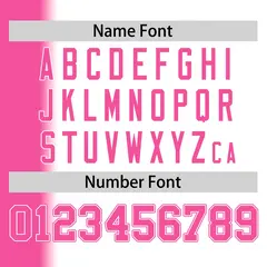 White Pink Pinstripe Gradient Baseball Jersey 4