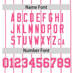 White Pink Pinstripe Two-tone Side Authentic Baseball Jersey 4