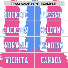 White Pink Powder Blue Graffiti Pattern Flag Football Jersey 3