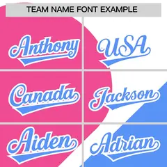 White Pink-Powder Blue Half Heart Color Block Baseball Jersey 3