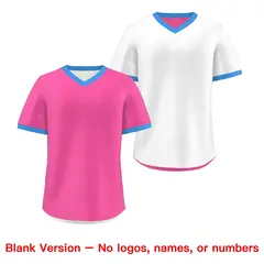 White Pink Powder Blue Reversible Pullover Baseball Jersey 9