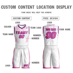 White Pink-Purple Graffiti Claw Element Basketball Jersey 3