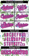 White Pink-Purple Graffiti Flower Authentic Baseball Jersey 3
