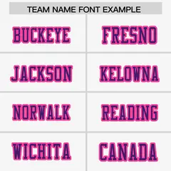 White Pink-Purple Raglan Side Pattern Football Jersey 3