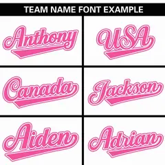 White Pink Raglan Gradient Thick Stripe Baseball Jersey 3