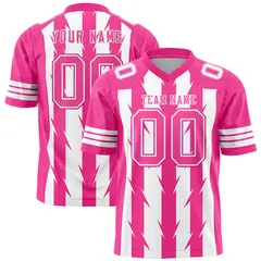 White Pink Razr Stripe Graffiti Flag Football Jersey 1