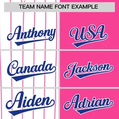 White Pink Royal Pinstripe Raglan Baseball Jersey 3