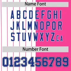 White Pink Royal Pinstripe Raglan Baseball Jersey 4