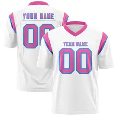 White Pink Shoulder Cut Two-Tone Flag Football Jersey 1