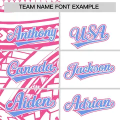 White Pink Split Tribal Baseball Jersey 3