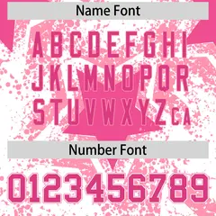 White Pink Star Graffiti Baseball Jersey 8