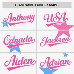 White Pink Star Graffiti Two-Button Baseball Jersey 3