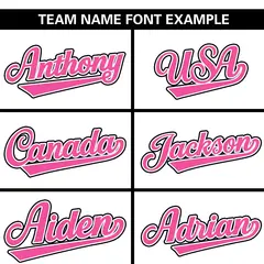 White Pink Stripe Raglan Sleeves Authentic Baseball Jersey 3
