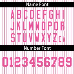 White Pink Striped Pullover Baseball Jersey 4