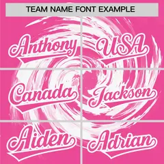 White Pink Swirl Graffiti Baseball Jersey 3