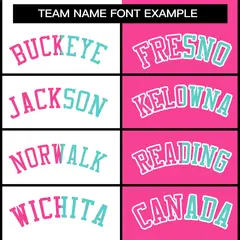 White Pink Two Tone Split Varsity Full-Snap Letterman Jacket 5